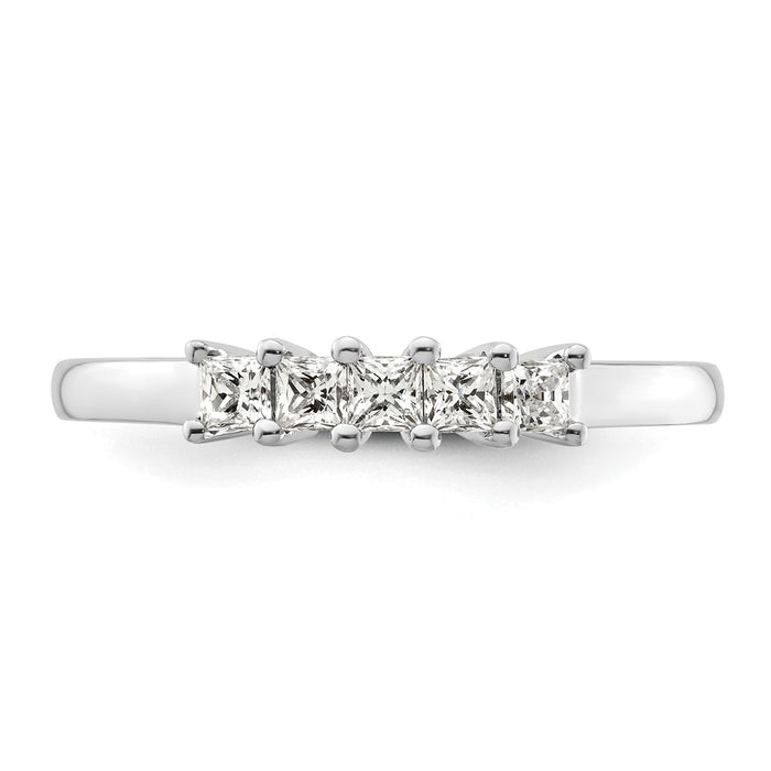 Buy Exclusive 14K White Gold 5-Stone Diamond Band Setting - Stylish Value!-5