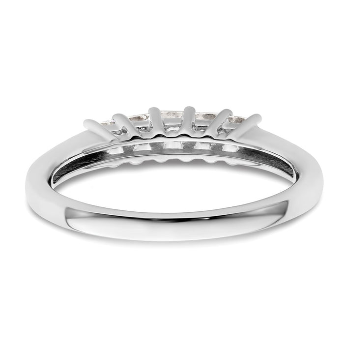 High-Quality 14K White Gold 5-Stone Diamond Band Setting for 5 Princess Cuts-6