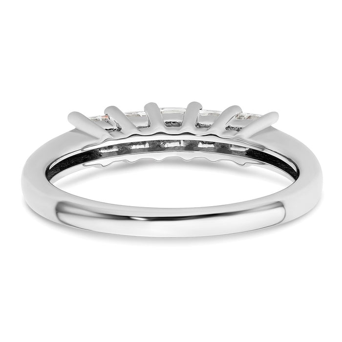 Buy Stylish 14K White Gold 5-Stone Diamond Band Setting for 5 Princess Cuts-6