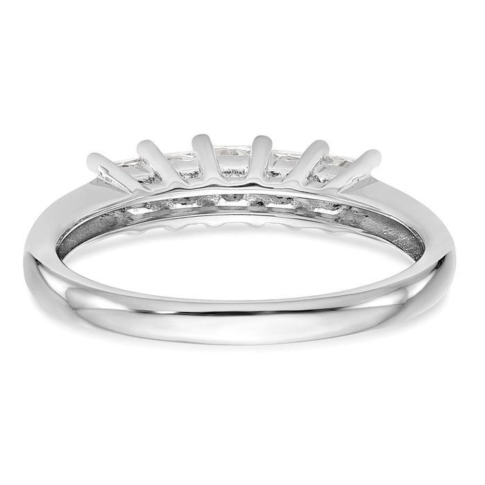 Buy Stylish 14K White Gold 5-Stone Diamond Band Setting for 5 Princess Cut Diamonds (3.2mm) - Luxury Value!-6