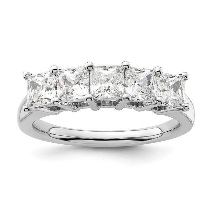 Buy Exclusive 14K White Gold 5-Stone Diamond Band Setting (3.8mm) - Stylish Value-1