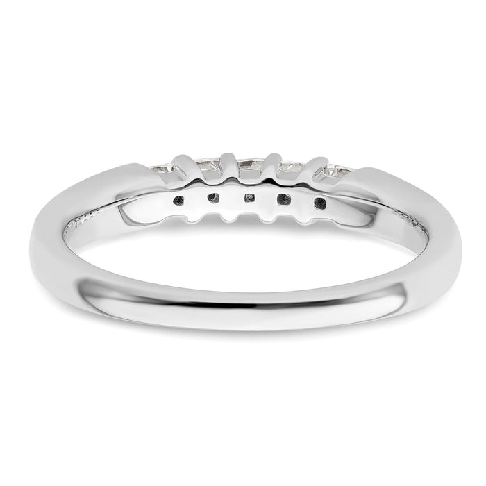 Buy Exclusive 14K White Gold Diamond Band Setting for 5 Princess Cut Diamonds-6