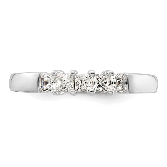 Buy Exclusive 14K White Gold Diamond Band - 1/2 Carat Princess Cut, Stylish-4