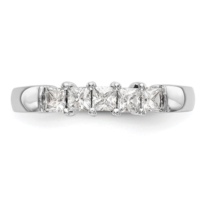 Buy Exclusive 14K White Gold 5-Stone Diamond Band Setting, Stylish & Affordable-5