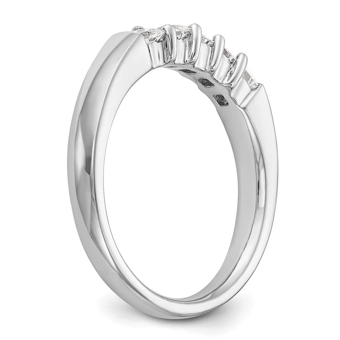 Buy Exclusive 14K White Gold 5-Stone Diamond Band Setting, Stylish & Affordable-7