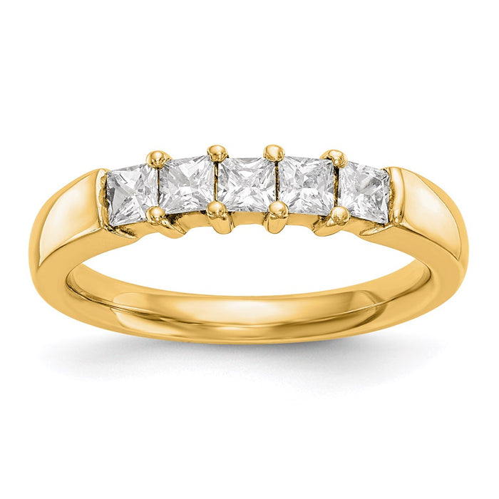Buy Exclusive 14K Yellow Gold Five-Stone Diamond Ring - Stylish Luxury Value-1
