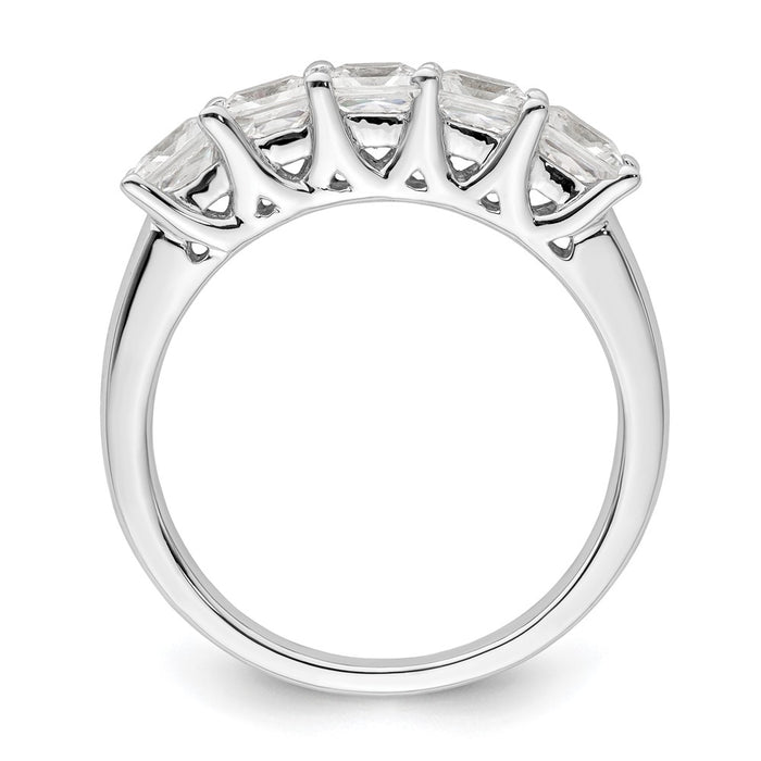 Buy Exclusive 14K White Gold 5-Stone Diamond Band Setting - Stylish & Affordable!-3