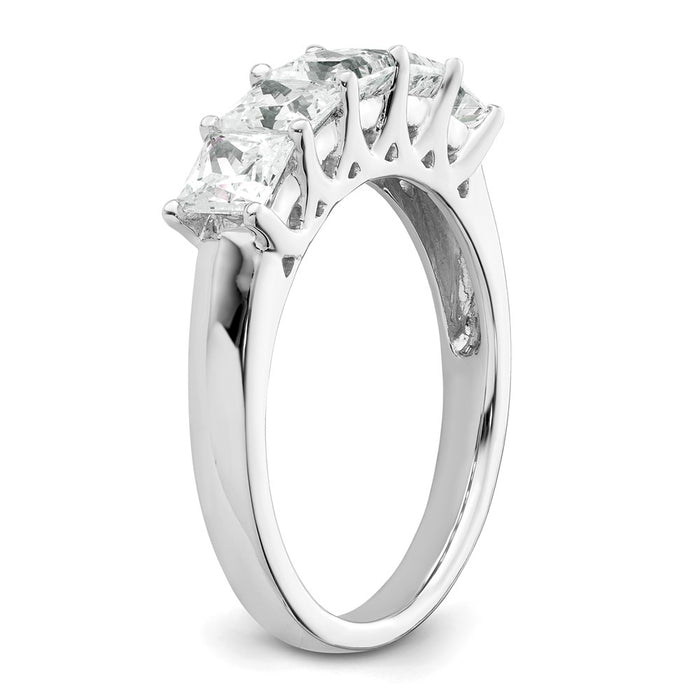 Buy Exclusive 14K White Gold 5-Stone Diamond Band Setting - Stylish & Affordable!-7