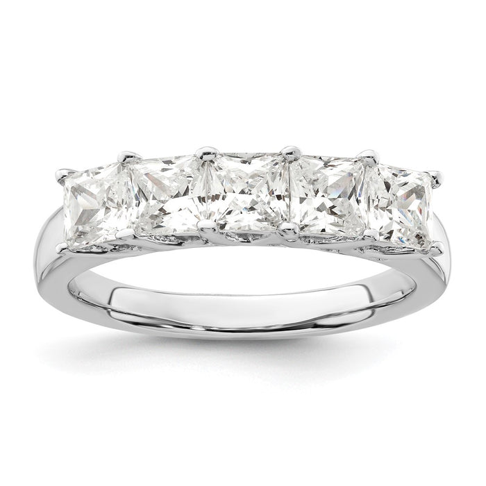 Buy Exclusive 14K White Gold 5-Stone Diamond Band Setting - Stylish & Affordable!-1
