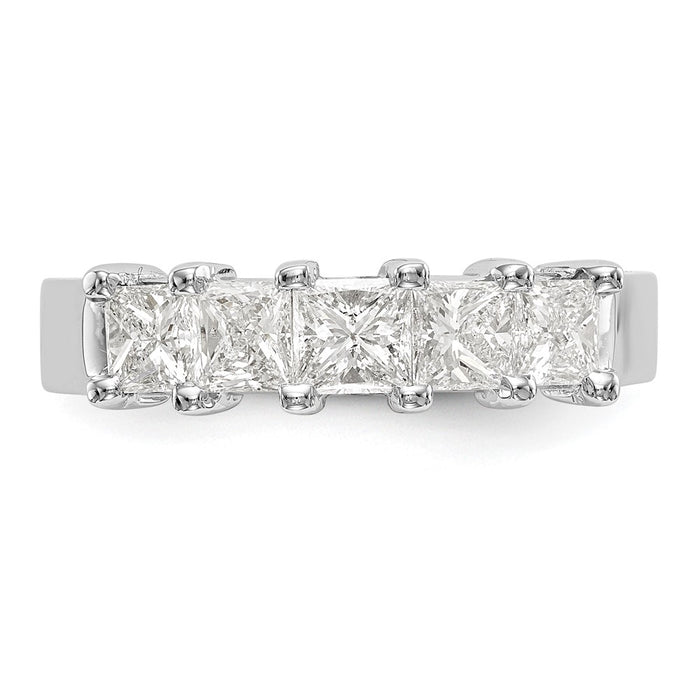 Exclusive 14K White Gold 5-Stone Diamond Band Setting - Stylish & Affordable!-4