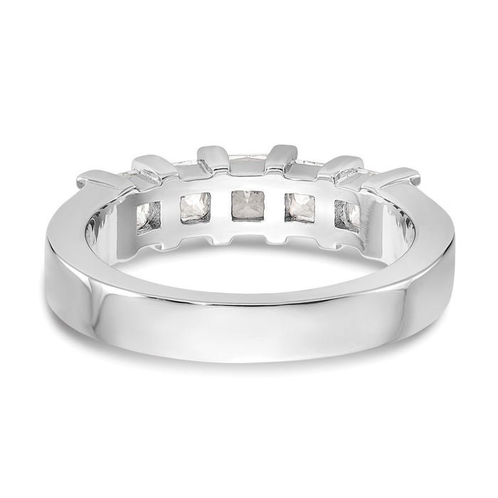 Exclusive 14K White Gold 5-Stone Diamond Band Setting - Stylish & Affordable!-5