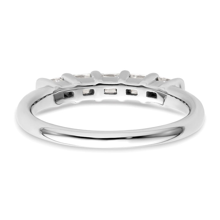 Exclusive 14K White Gold 5-Stone Band with 1/2 CT Diamonds - Stylish Luxury-5