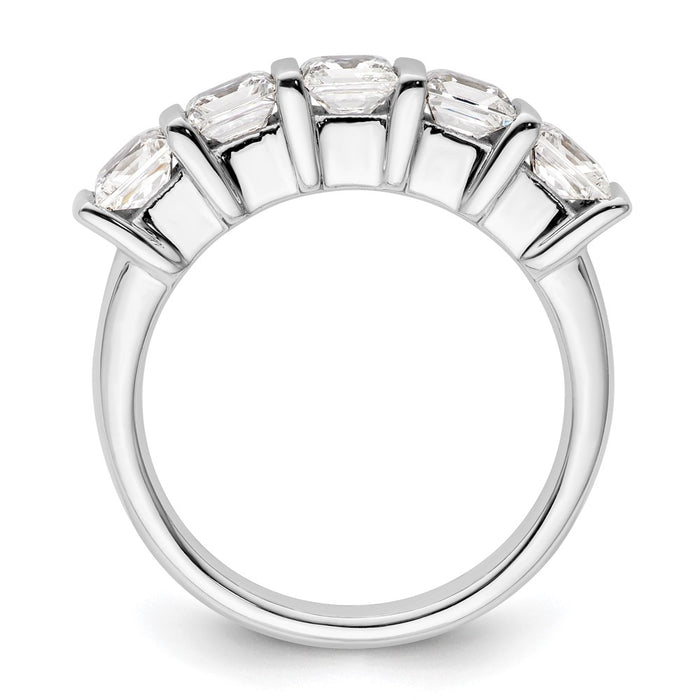 High-Quality 14K White Gold 5-Stone Diamond Band Setting for Stylish Value-3