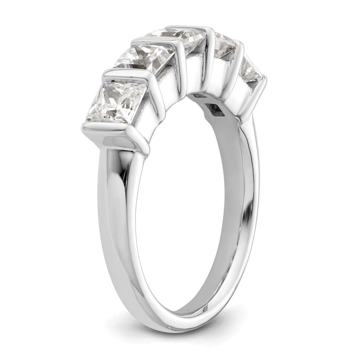 High-Quality 14K White Gold 5-Stone Diamond Band Setting for Stylish Value-7