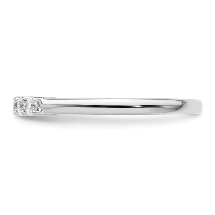Buy Stylish 14K White Gold 5-Stone Diamond Band - 1/4 Carat Total Weight-3