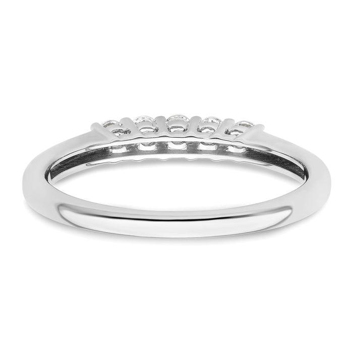 Buy Stylish 14K White Gold 5-Stone Diamond Band - 1/4 Carat Total Weight-5