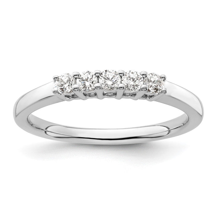 Buy 14K White Gold 5-Stone Diamond Band Mounting (2.3mm) - Stylish Value!-1