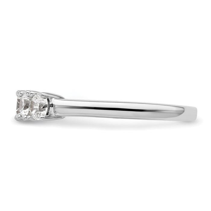 High-Quality 14K White Gold 5-Stone Diamond Band - Stylish 3/4 Carat Elegance-3