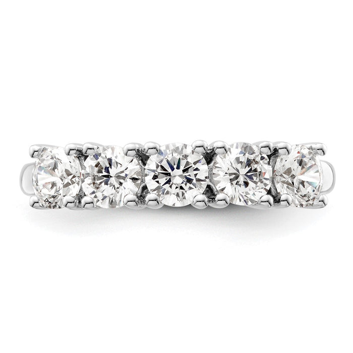 Buy Exclusive 14K White Gold 5-Stone Diamond Band for 4.3mm Diamonds - Stylish Value-4