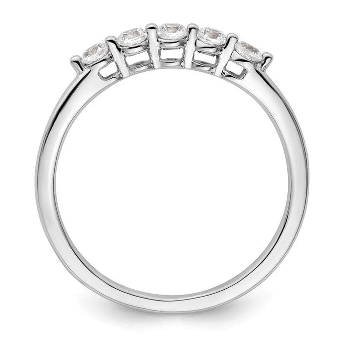 Buy Exclusive 14K White Gold 5-Stone Diamond Band with 1/4 Carat Stones-2