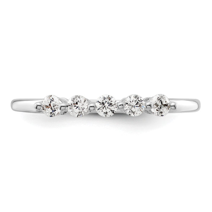 Buy Exclusive 14K White Gold 5-Stone Diamond Band with 1/4 Carat Stones-4