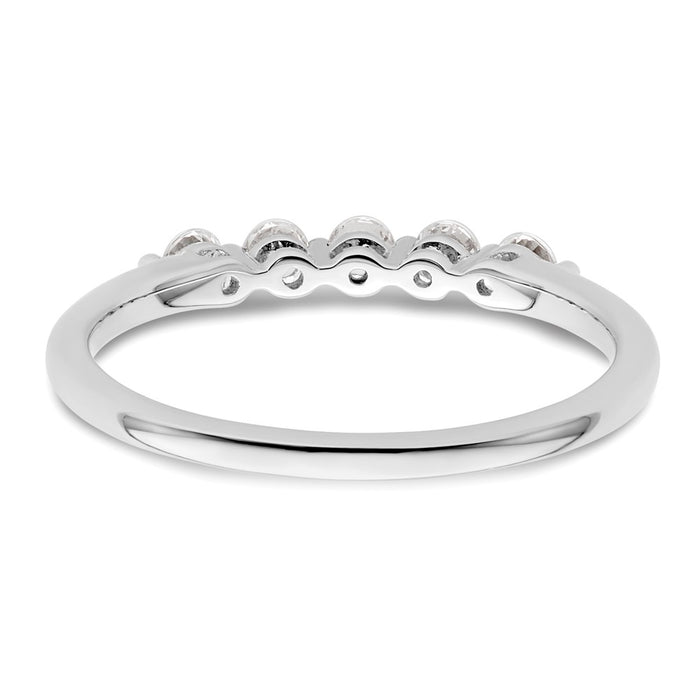 Buy Stylish 14K White Gold 5-Stone Diamond Band Setting (2.3mm) - Luxury Value-5