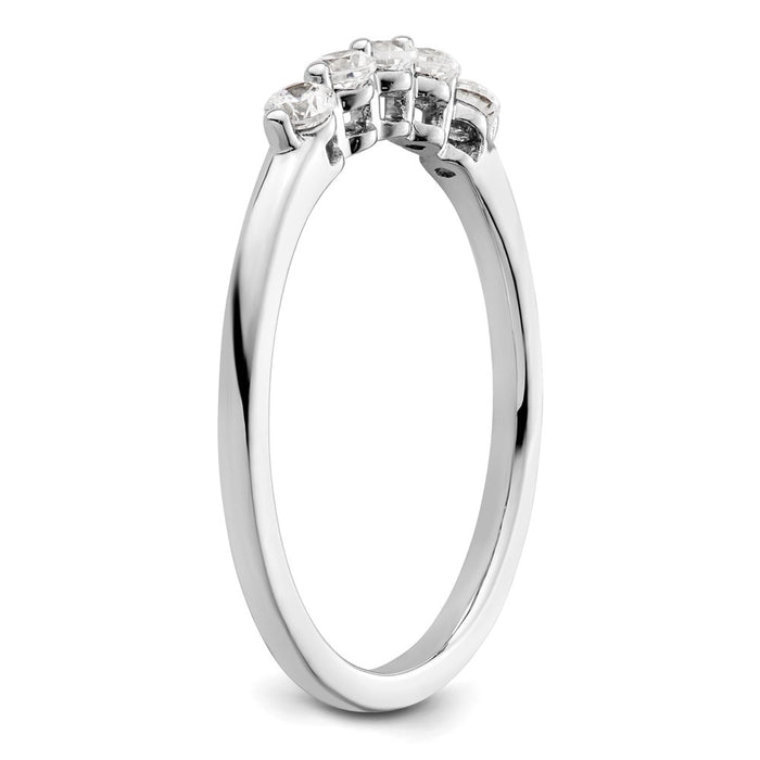 Buy Stylish 14K White Gold 5-Stone Diamond Band Setting (2.3mm) - Luxury Value-6