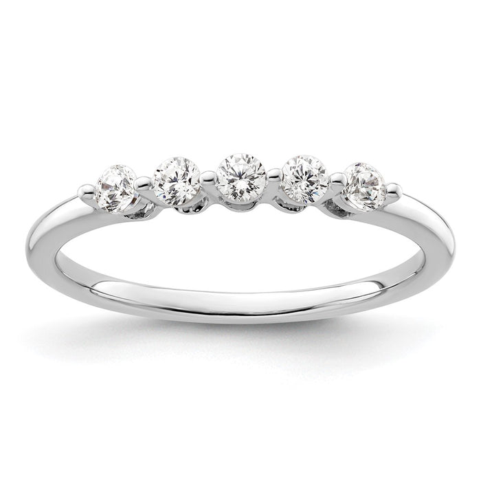Buy Exclusive 14K White Gold 5-Stone Diamond Band with 1/4 Carat Stones-1