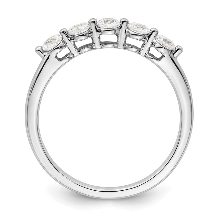 Buy Exclusive 14K White Gold Diamond Band - 5-Stone, 1/2 Carat, Stylish Value-2