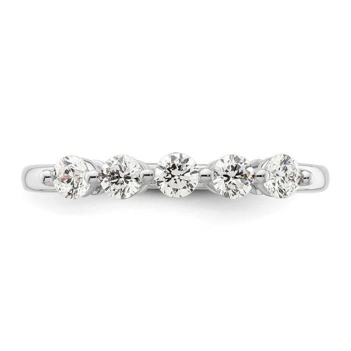 Buy Exclusive 14K White Gold Diamond Band - 5-Stone, 1/2 Carat, Stylish Value-4