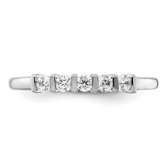 Buy Exclusive 14K White Gold 5-Stone Diamond Band Setting - Stylish & Affordable-4