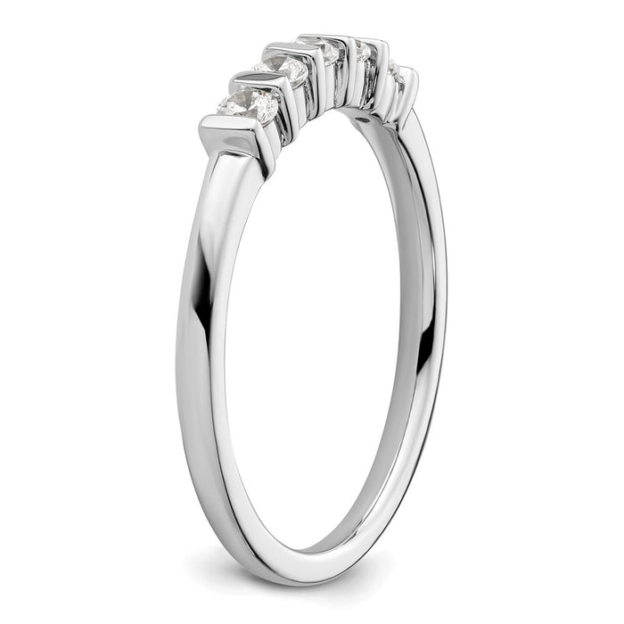 Buy Exclusive 14K White Gold 5-Stone Diamond Band Setting - Stylish & Affordable-6