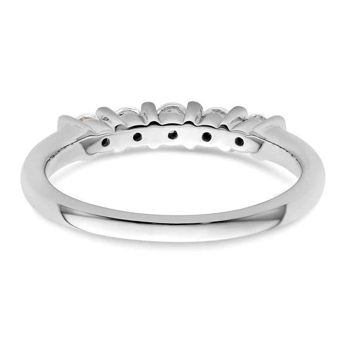 Buy Exclusive 14K White Gold Diamond Band - 5-Stone, 1/3 Carat Value-5