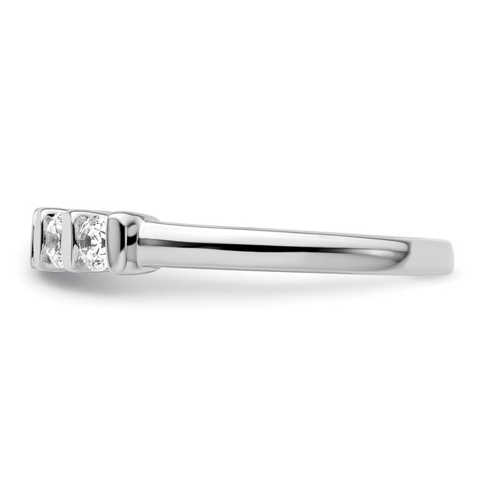 Buy Stylish 14K White Gold 5-Stone Diamond Band with 1/2 Carat Diamonds-3