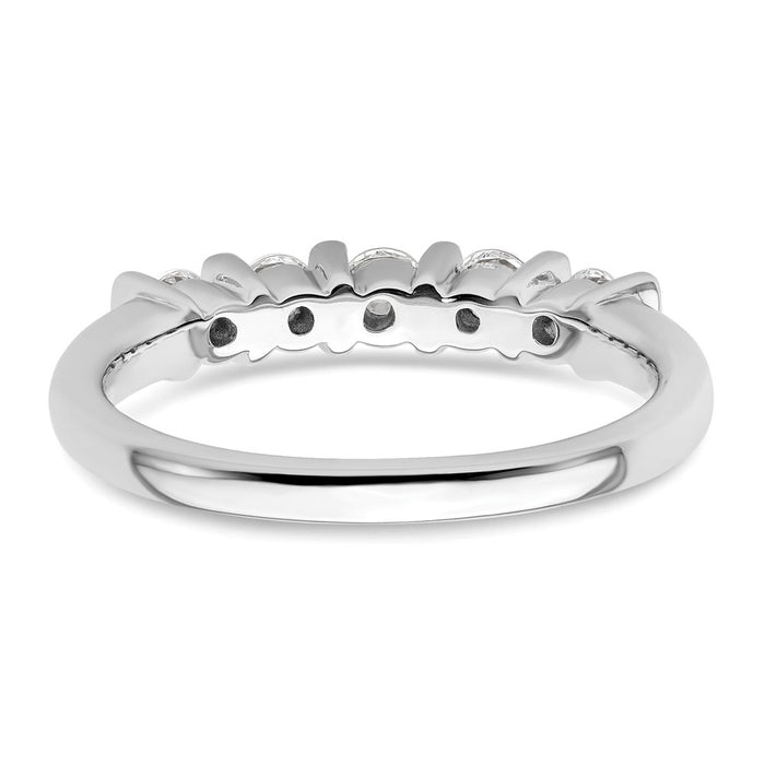 Buy Stylish 14K White Gold 5-Stone Diamond Band with 1/2 Carat Diamonds-5