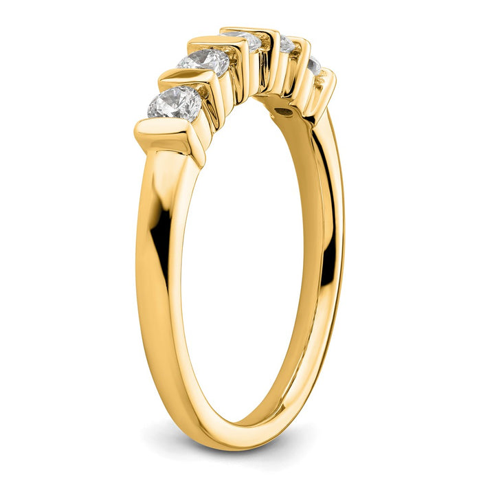 Buy Stylish 14K White Gold 5-Stone Diamond Band Setting (2.9mm) - Luxury Value-7