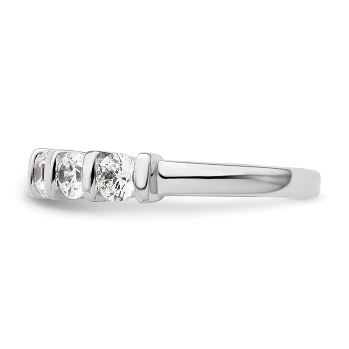 Buy Stylish 14K White Gold 5-Stone Diamond Band with 1 Carat Diamonds-3