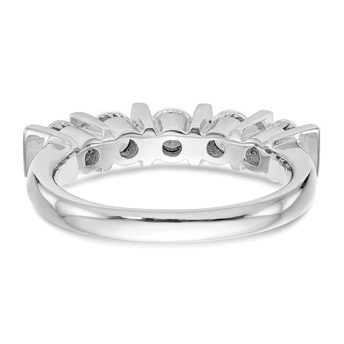 High-Quality 14K White Gold 5-Stone Diamond Band, 1.25 Carats - Stylish Value!-5