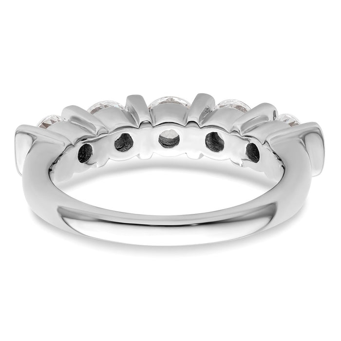 Exclusive 14K White Gold 5-Stone Diamond Band - 1.5 Carats, Stylish Design-5