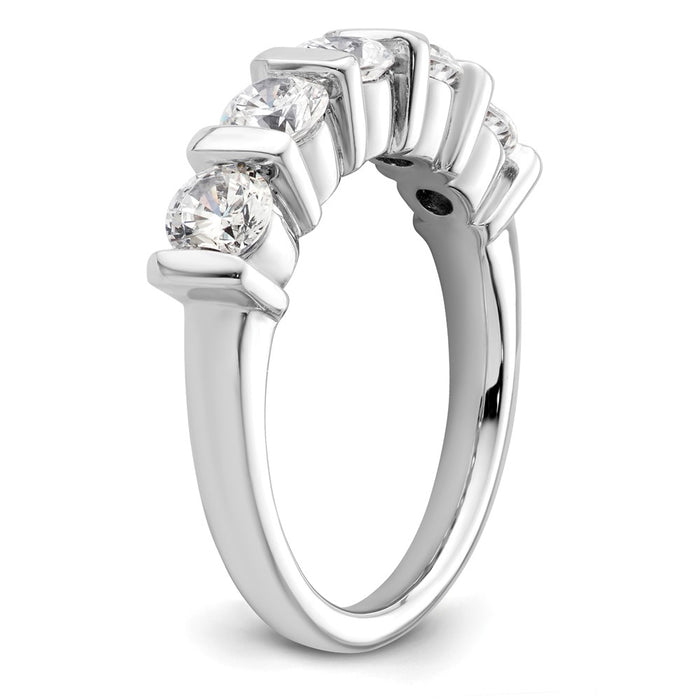 Exclusive 14K White Gold 5-Stone Diamond Band - 1.5 Carats, Stylish Design-6