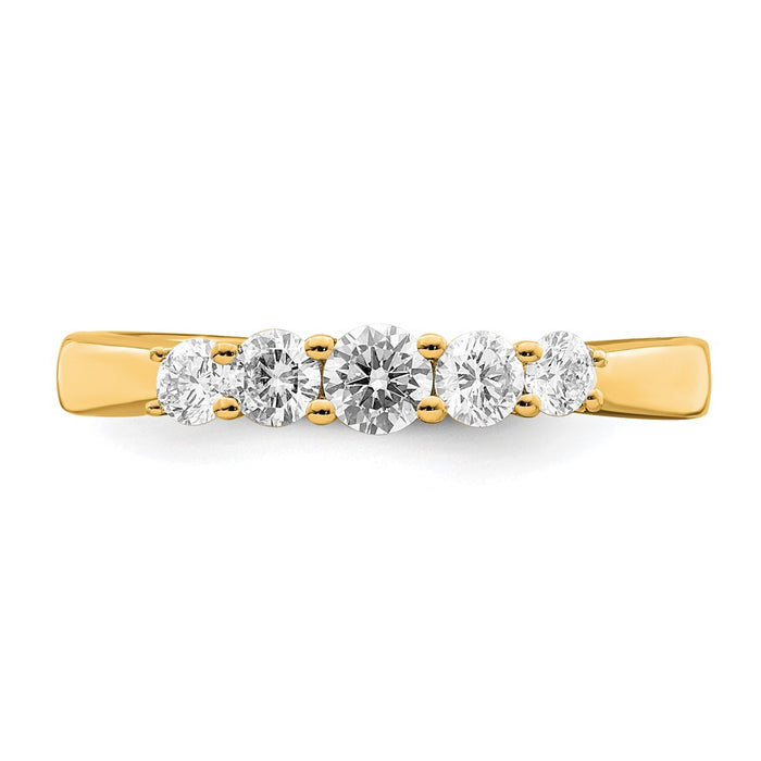 Buy Stylish 14K Yellow Gold Diamond Band Setting - 5-Stone, Prong, Value!-4