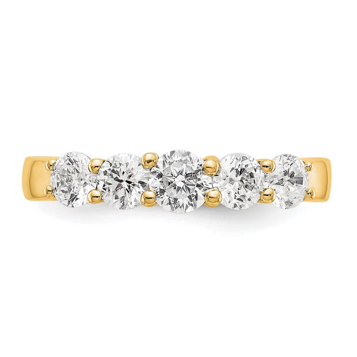Buy Exclusive 14K Yellow Gold 5-Stone Diamond Band Setting - Stylish and Affordable!-4