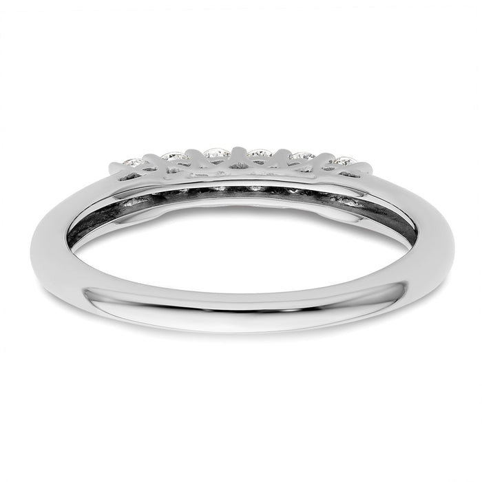 Buy Stylish 14K White Gold 6-Stone Diamond Band - 1/4 Carat Value Ring-5