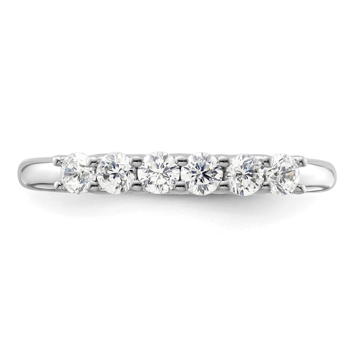 Buy Exclusive 14K White Gold Diamond Band - 1/2 Carat, Stylish 6-Stone Design-4