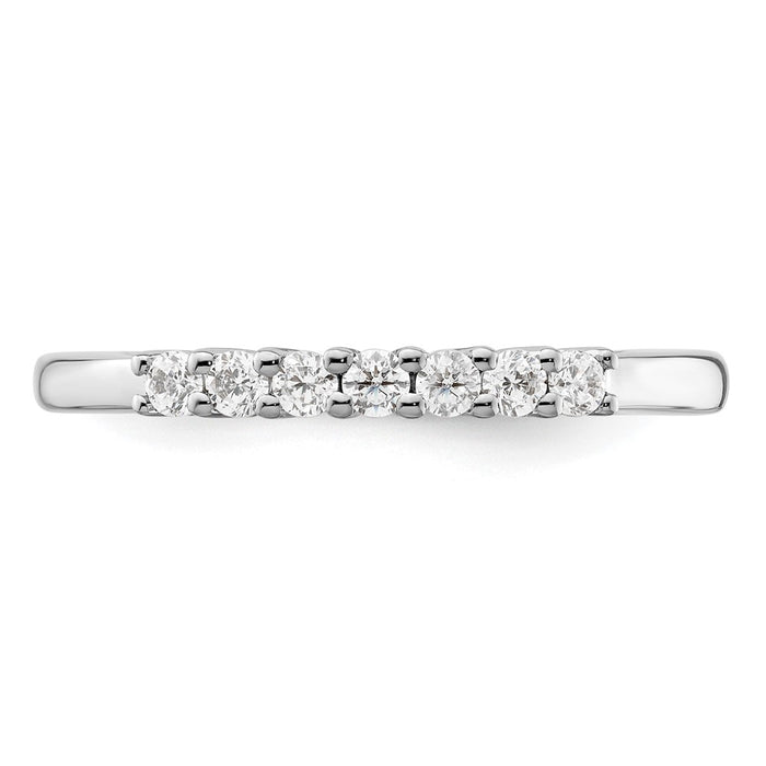 Exclusive 14K White Gold 7-Stone Diamond Band Setting - Stylish & Affordable-4