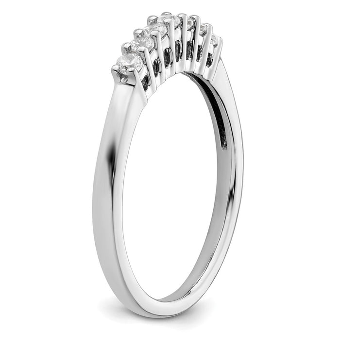 Exclusive 14K White Gold 7-Stone Diamond Band Setting - Stylish & Affordable-6