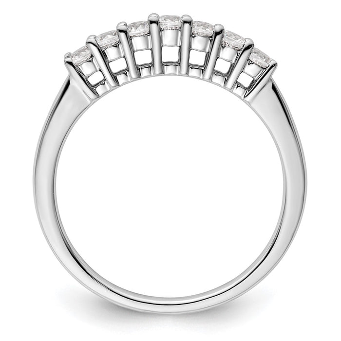 Buy Exclusive 14K White Gold Diamond Band - 1/3 Carat, Stylish 7-Stone Design-2