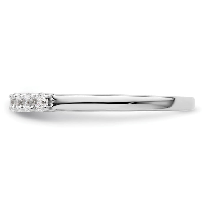 Buy Exclusive 14K White Gold Diamond Band - 1/3 Carat, Stylish 7-Stone Design-3