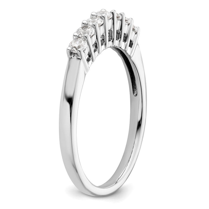Buy Exclusive 14K White Gold Diamond Band - 1/3 Carat, Stylish 7-Stone Design-6