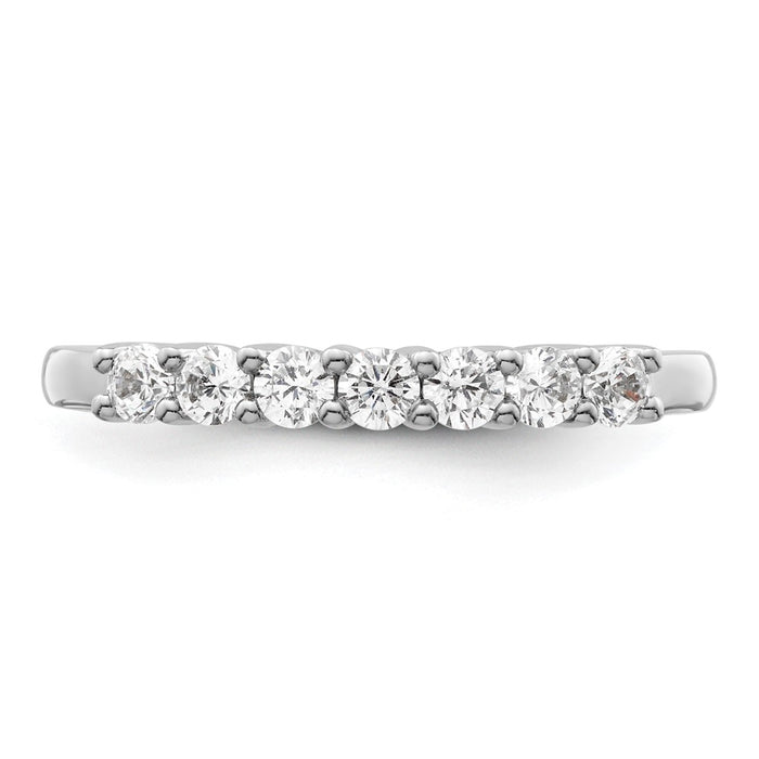 Buy Stylish 14K White Gold 7-Stone Diamond Band - 1/2 Carat Total Weight-4